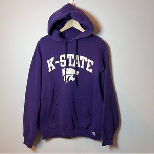 K-State Wildcats Hoodie Adult L Purple Unisex Russell Sweatshirt - Kansas City